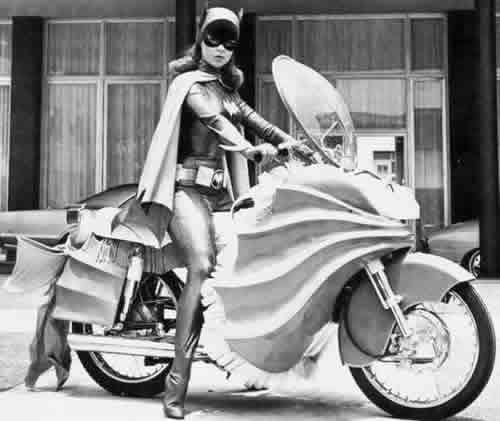Batgirl on her motorcycle
