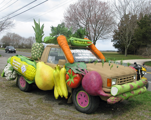 Fruit and Vegetable Car spotted on Long Island