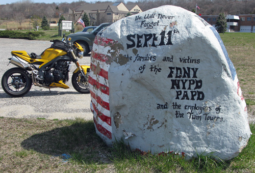September 11 Roadside Memorial Rock near Montauk Long Island